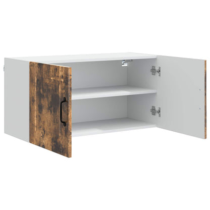 vidaXL Wall Cabinet PORTO Smoked Oak 80 x 31 x 40 cm Engineered Wood