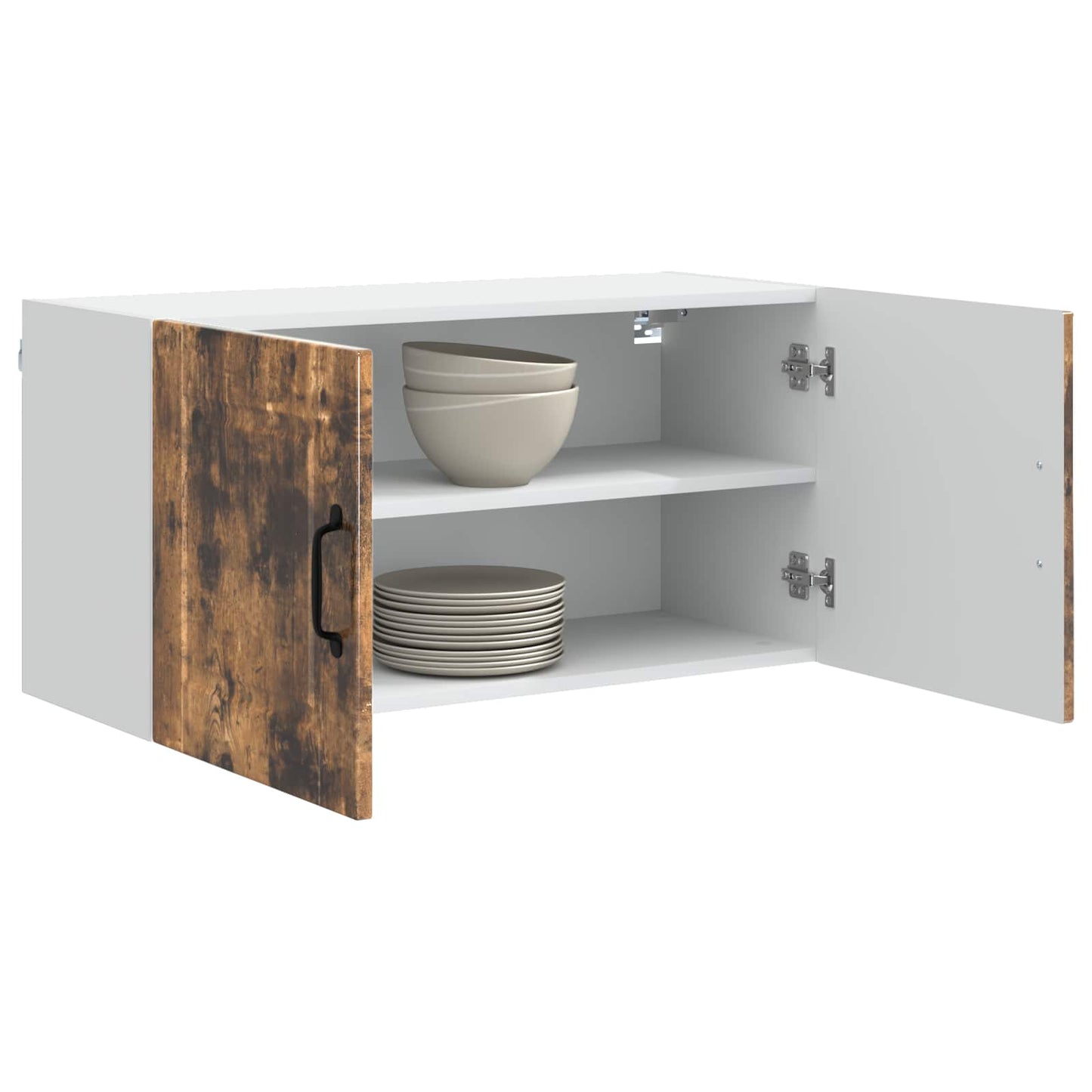 vidaXL Wall Cabinet PORTO Smoked Oak 80 x 31 x 40 cm Engineered Wood