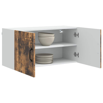 vidaXL Wall Cabinet PORTO Smoked Oak 80 x 31 x 40 cm Engineered Wood