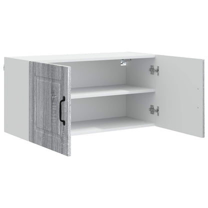 vidaXL Wall Cabinet PORTO Grey Sonoma 80 x 31 x 40 cm Engineered Wood