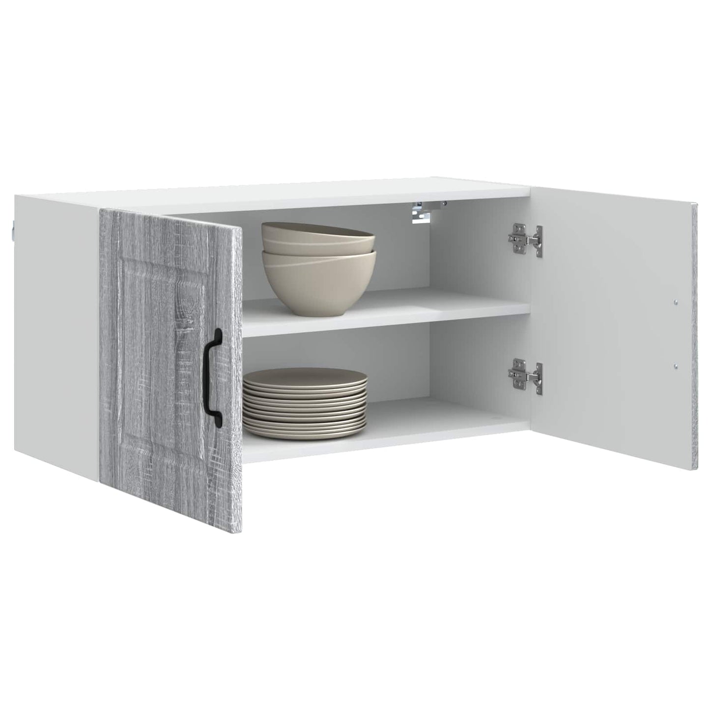 vidaXL Wall Cabinet PORTO Grey Sonoma 80 x 31 x 40 cm Engineered Wood