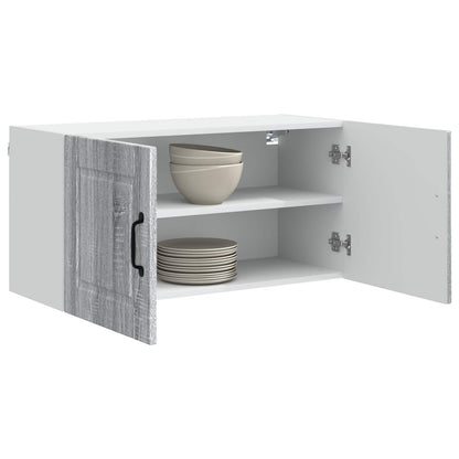 vidaXL Wall Cabinet PORTO Grey Sonoma 80 x 31 x 40 cm Engineered Wood