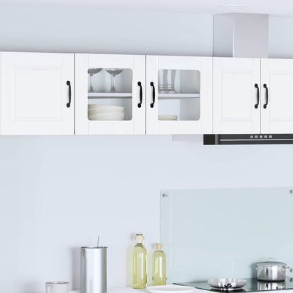 vidaXL Wall Glass Cabinet PORTO White 80 x 31 x 40 cm Engineered Wood