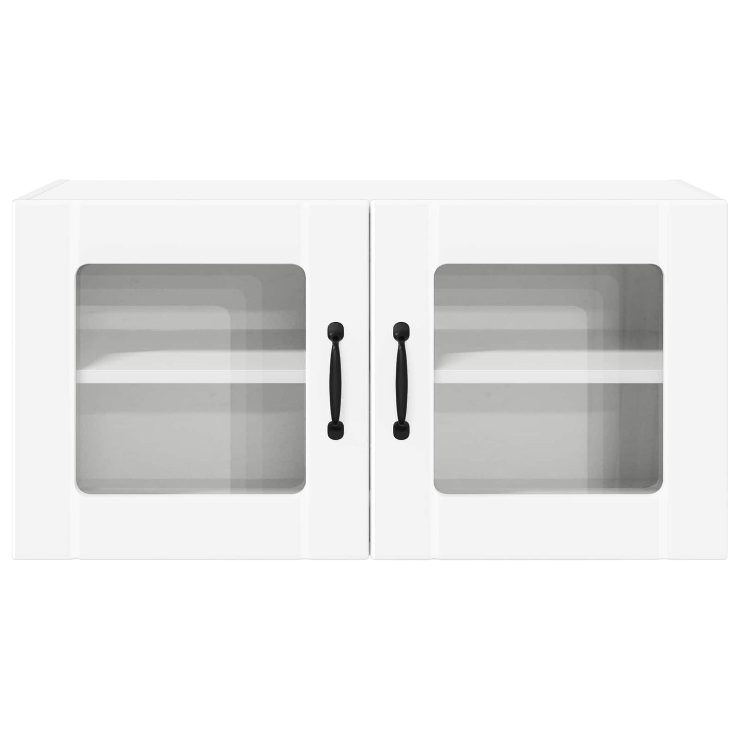 vidaXL Wall Glass Cabinet PORTO White 80 x 31 x 40 cm Engineered Wood