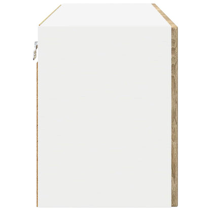 vidaXL Wall Glass Cabinet PORTO Sonoma Oak 80 x 31 x 40 cm