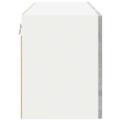 vidaXL Wall Glass Cabinet PORTO Concrete Grey 80 x 31 x 40 cm