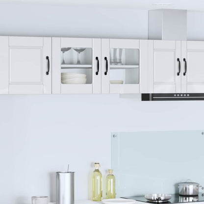 vidaXL Wall Glass Cabinet PORTO High Gloss White 80 x 31 x 40 cm
