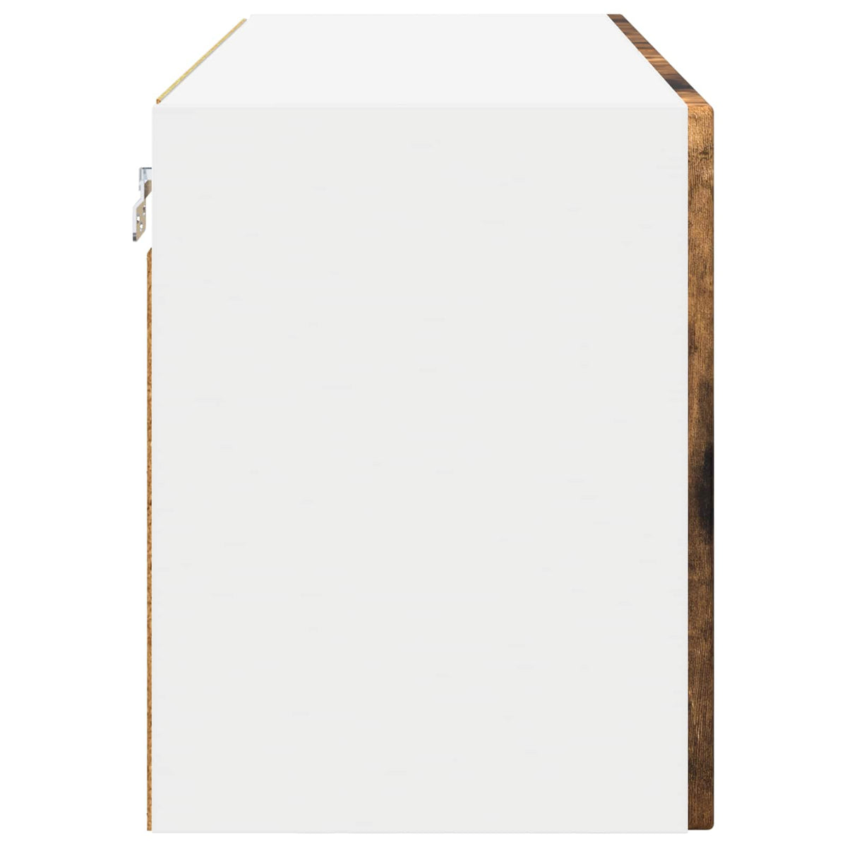 vidaXL Wall Glass Cabinet PORTO Smoked Oak 80 x 31 x 40 cm