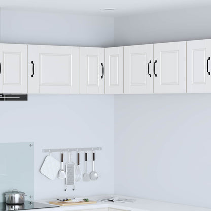 vidaXL Wall Corner Cabinet PORTO White 57 x 57 x 40 cm Engineered Wood