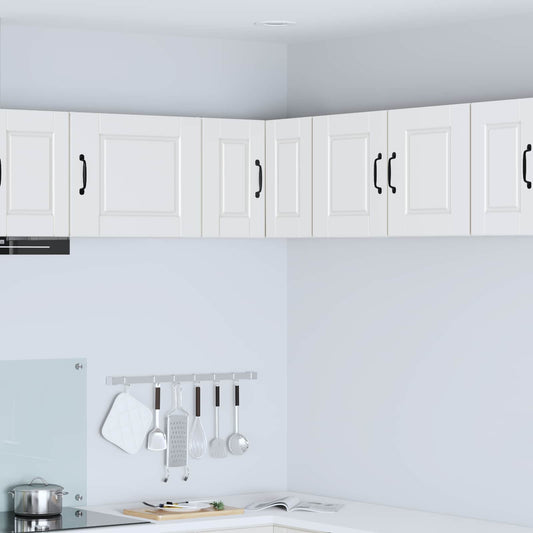 vidaXL Wall Corner Cabinet PORTO White 57 x 57 x 40 cm Engineered Wood