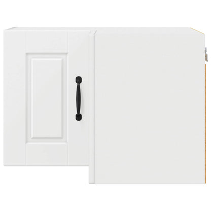 vidaXL Wall Corner Cabinet PORTO White 57 x 57 x 40 cm Engineered Wood