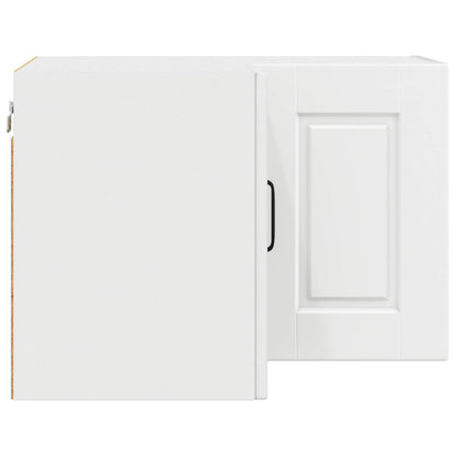 vidaXL Wall Corner Cabinet PORTO White 57 x 57 x 40 cm Engineered Wood