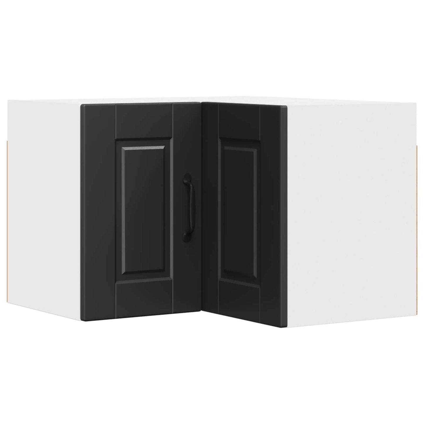 vidaXL Wall Corner Cabinet PORTO Black 57 x 57 x 40 cm Engineered Wood