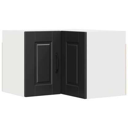 vidaXL Wall Corner Cabinet PORTO Black 57 x 57 x 40 cm Engineered Wood