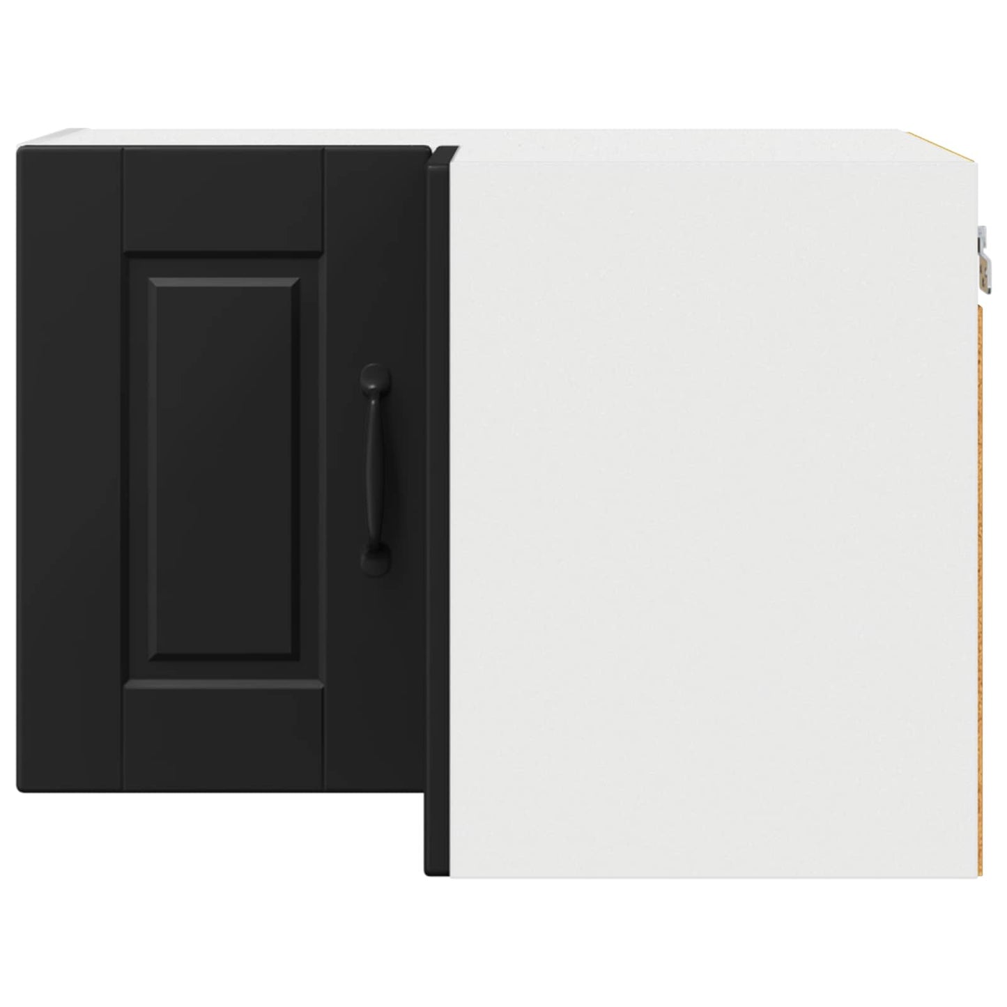 vidaXL Wall Corner Cabinet PORTO Black 57 x 57 x 40 cm Engineered Wood