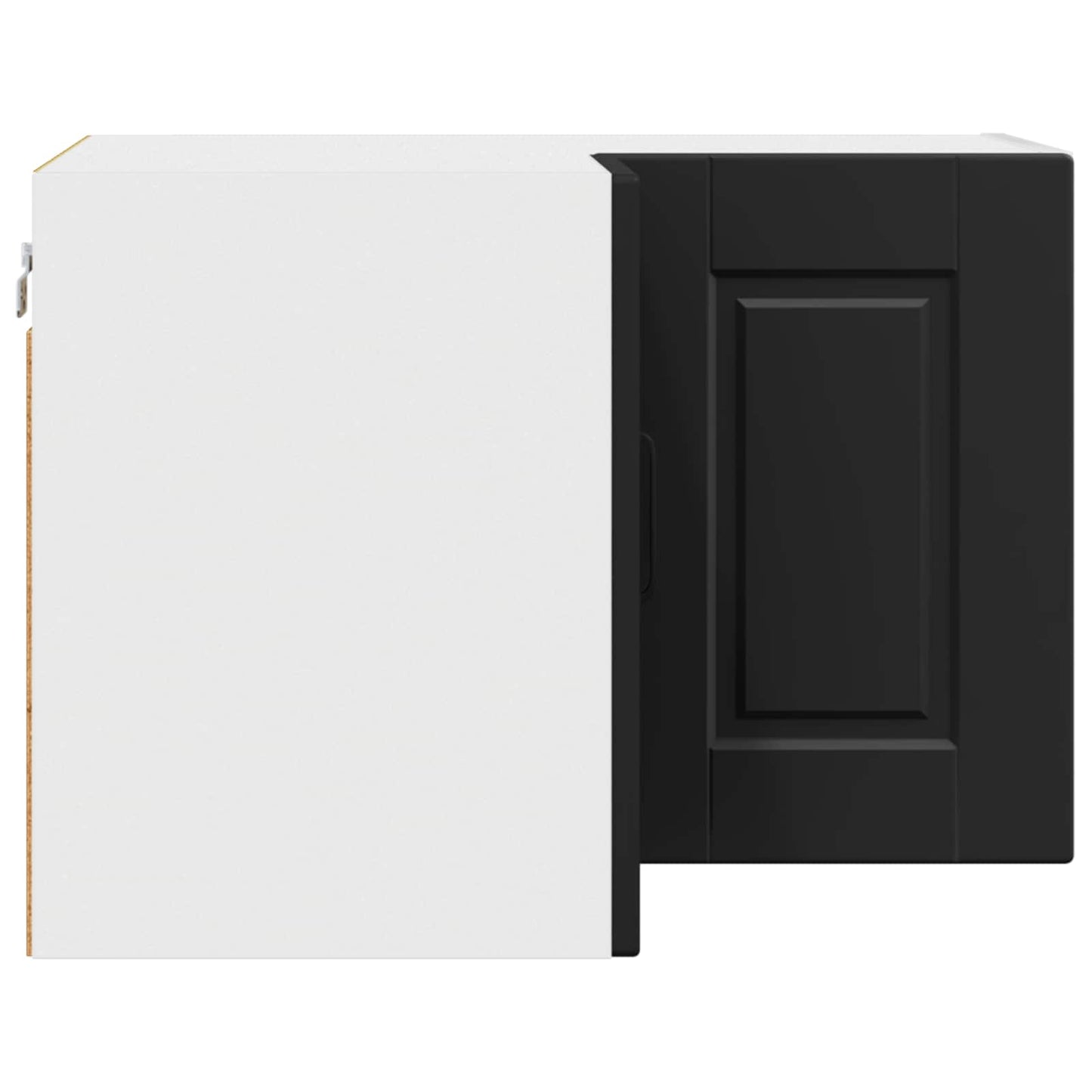 vidaXL Wall Corner Cabinet PORTO Black 57 x 57 x 40 cm Engineered Wood