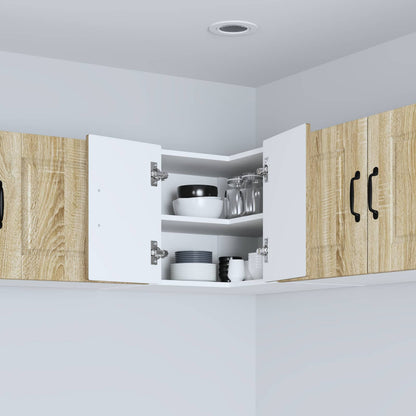 vidaXL Wall Corner Cabinet PORTO Sonoma Oak 57 x 57 x 40 cm