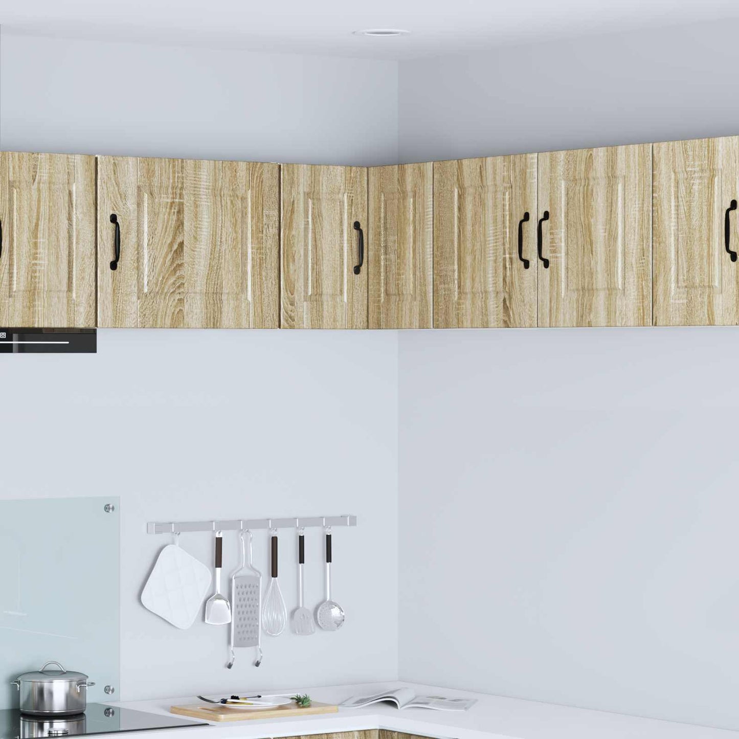 vidaXL Wall Corner Cabinet PORTO Sonoma Oak 57 x 57 x 40 cm