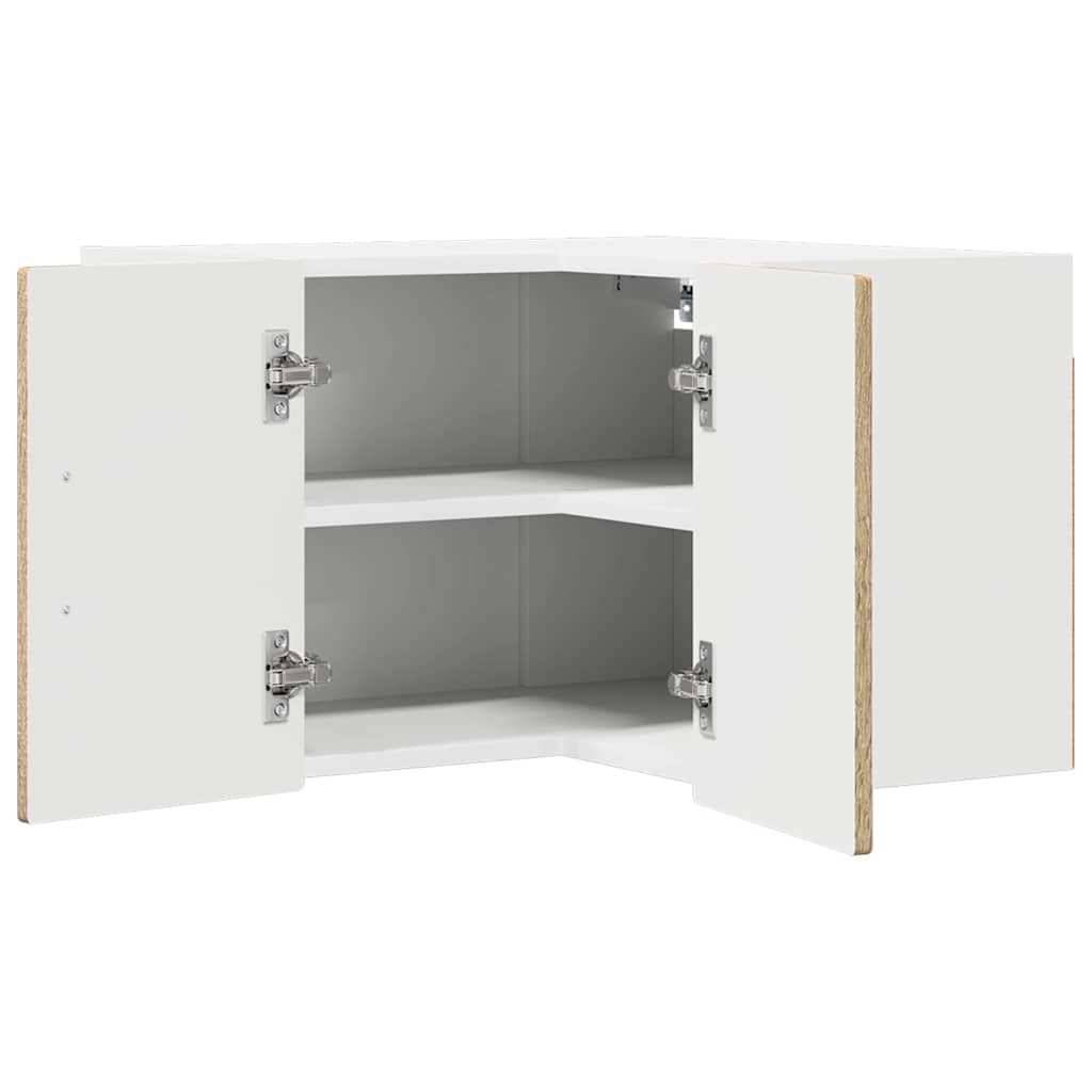 vidaXL Wall Corner Cabinet PORTO Sonoma Oak 57 x 57 x 40 cm
