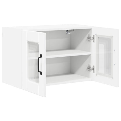 vidaXL Wall Glass Cabinet PORTO 2 pcs White 60 x 31 x 40 cm