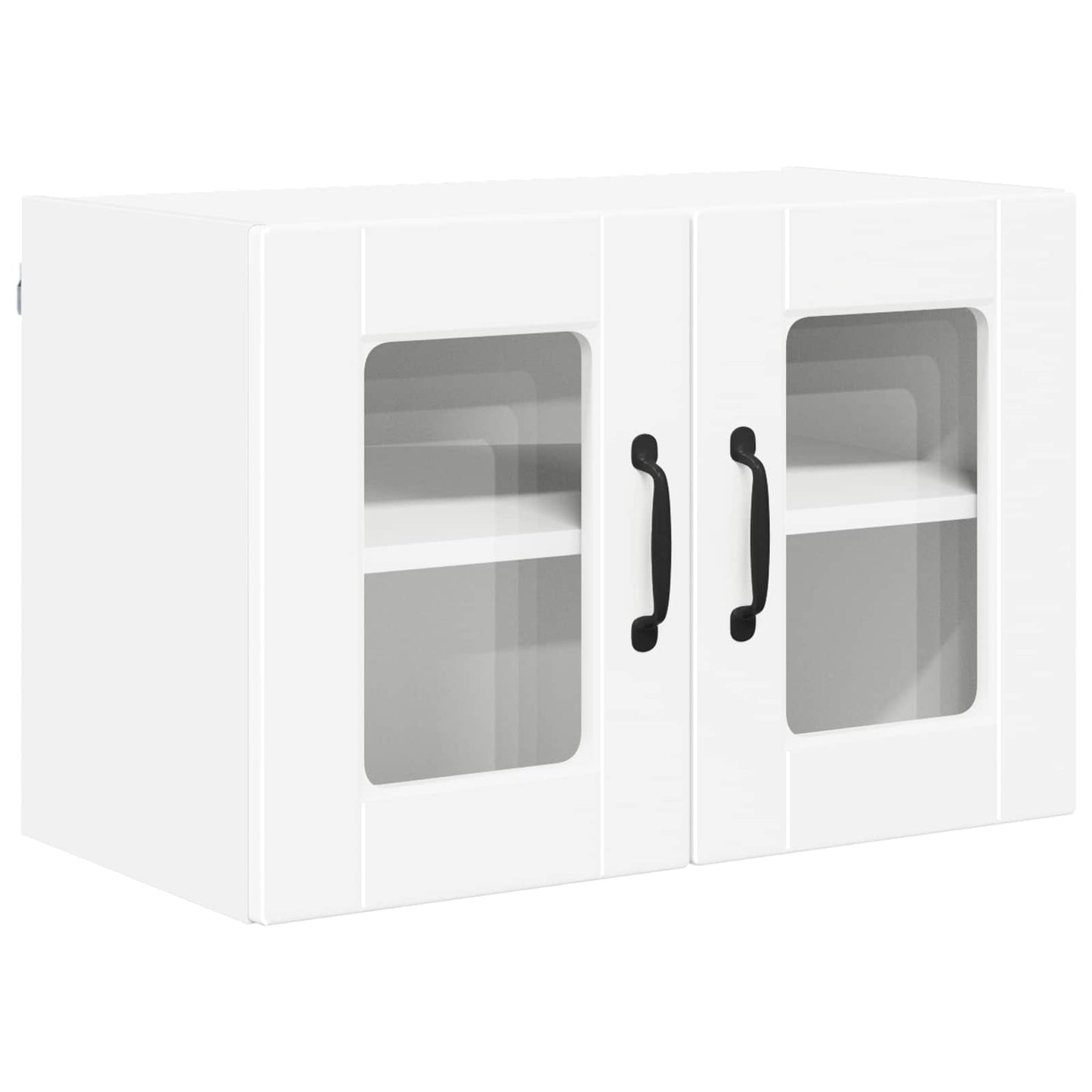 vidaXL Wall Glass Cabinet PORTO 2 pcs White 60 x 31 x 40 cm