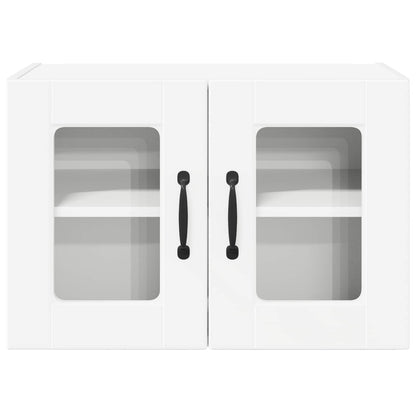 vidaXL Wall Glass Cabinet PORTO 2 pcs White 60 x 31 x 40 cm