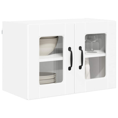 vidaXL Wall Glass Cabinet PORTO 2 pcs White 60 x 31 x 40 cm