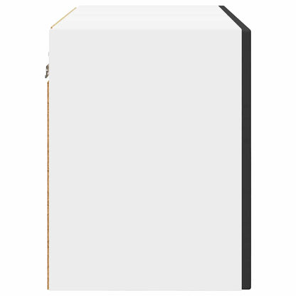vidaXL Wall Glass Cabinet PORTO Black 60 x 31 x 40 cm Engineered Wood