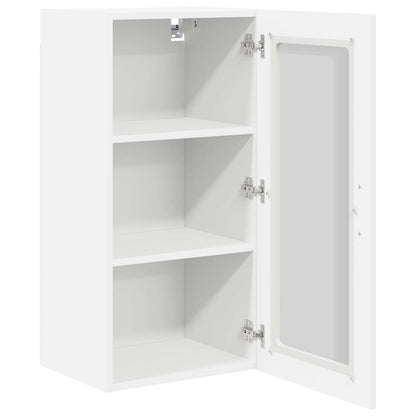 vidaXL Wall Glass Cabinet PORTO 2 pcs White 40 x 31 x 80 cm