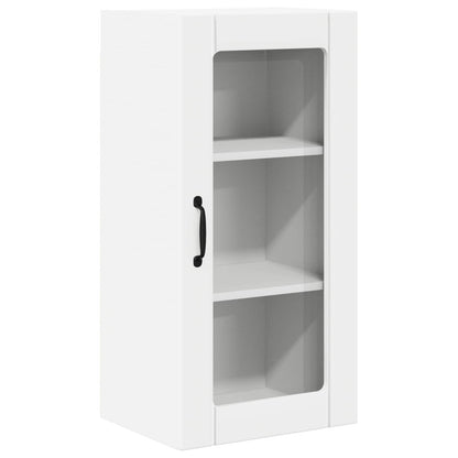 vidaXL Wall Glass Cabinet PORTO 2 pcs White 40 x 31 x 80 cm