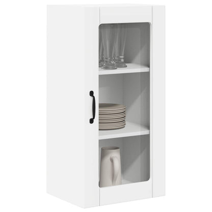 vidaXL Wall Glass Cabinet PORTO 2 pcs White 40 x 31 x 80 cm