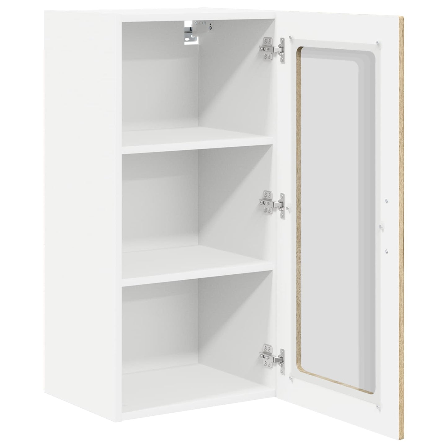 vidaXL Wall Glass Cabinet PORTO Sonoma Oak 40 x 31 x 80 cm