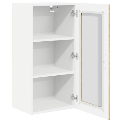 vidaXL Wall Glass Cabinet PORTO Sonoma Oak 40 x 31 x 80 cm