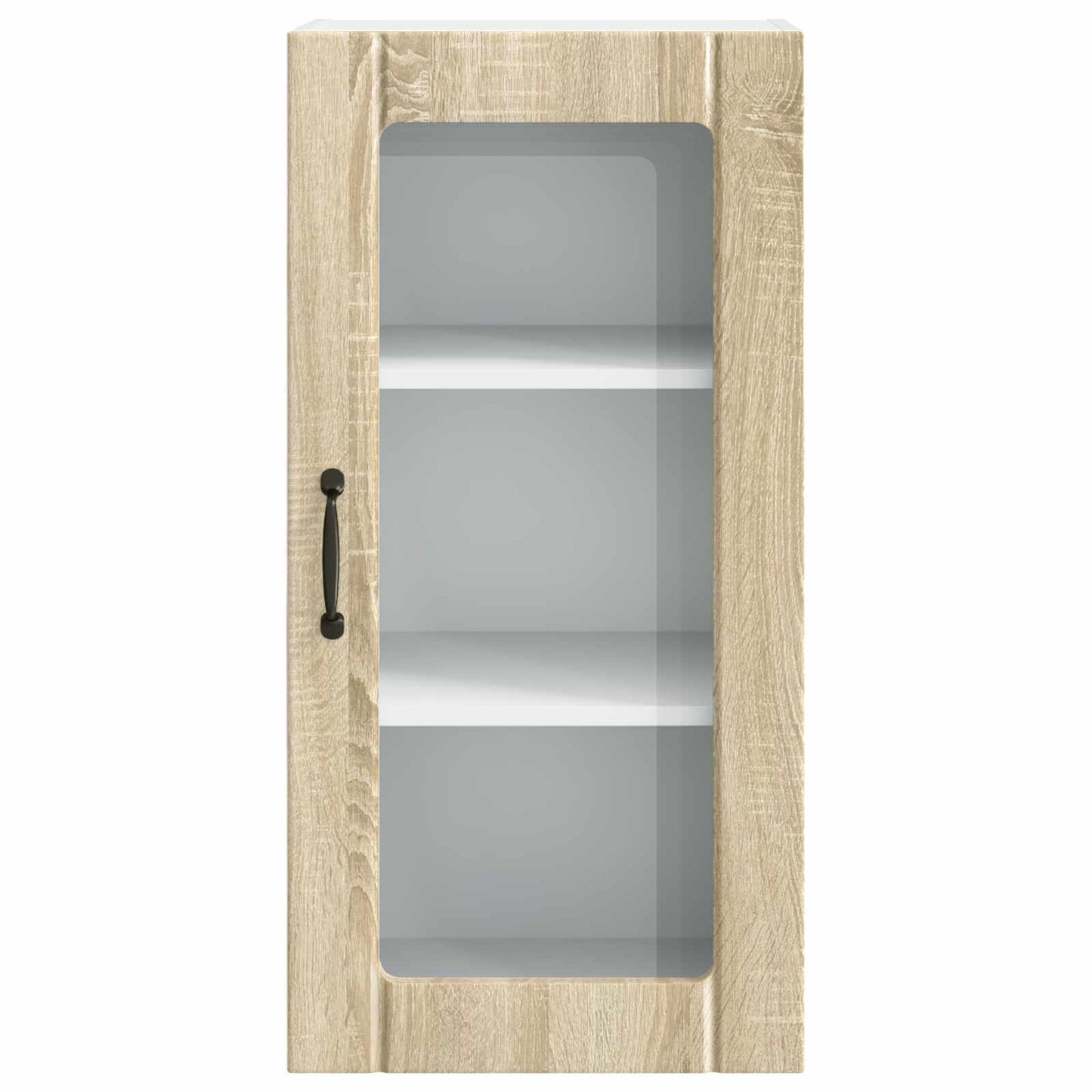vidaXL Wall Glass Cabinet PORTO Sonoma Oak 40 x 31 x 80 cm