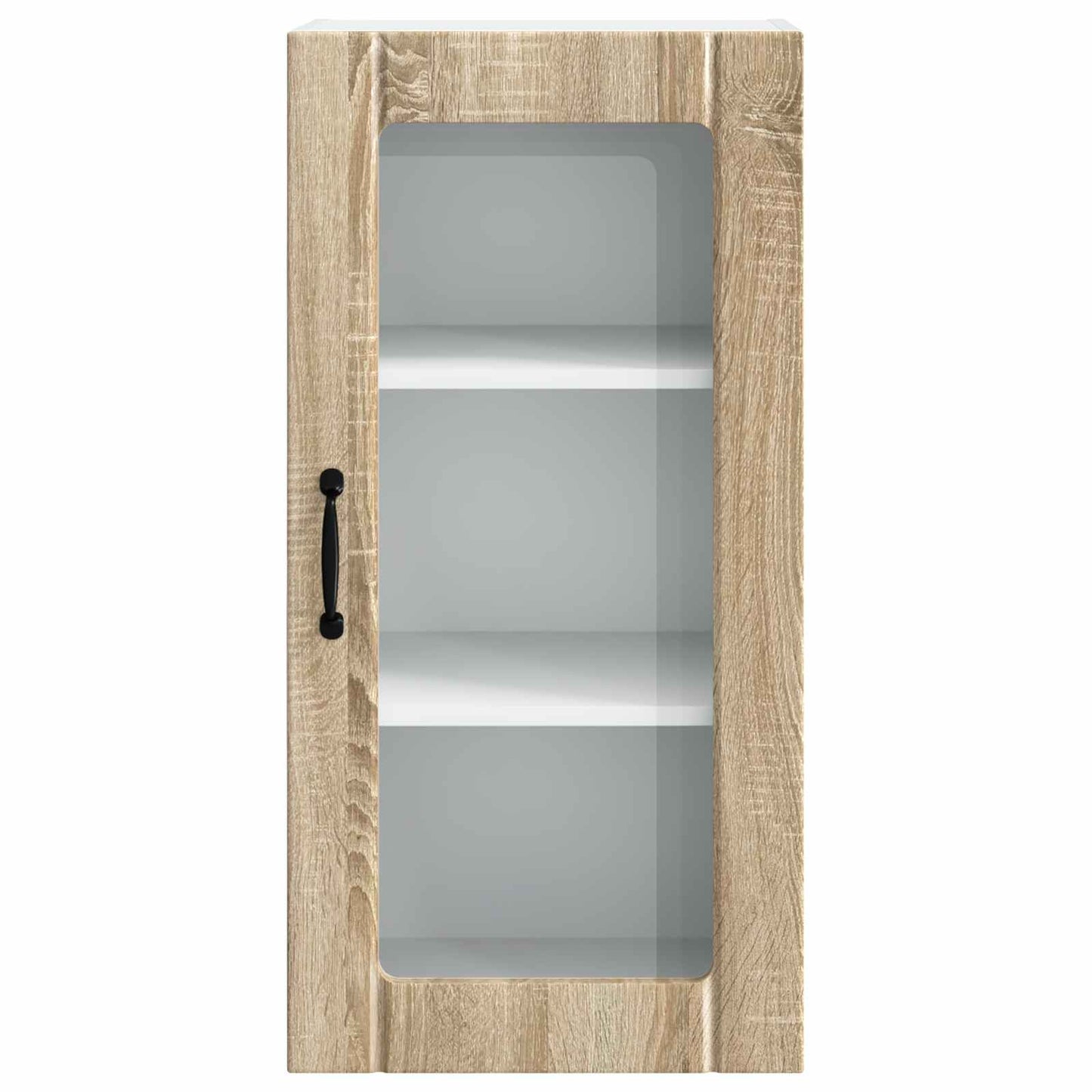vidaXL Wall Glass Cabinet PORTO 2 pcs Sonoma Oak 40 x 31 x 80 cm