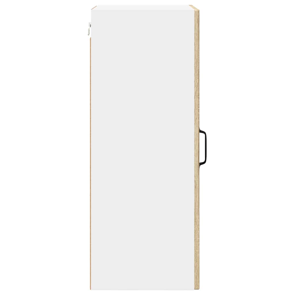 vidaXL Wall Glass Cabinet PORTO 2 pcs Sonoma Oak 40 x 31 x 80 cm
