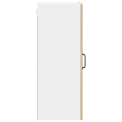 vidaXL Wall Glass Cabinet PORTO 2 pcs Sonoma Oak 40 x 31 x 80 cm