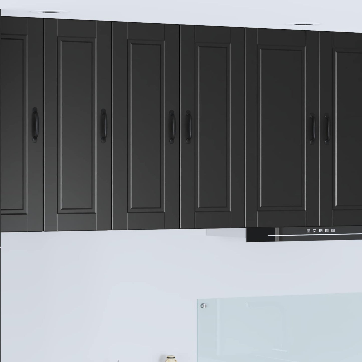 vidaXL Wall Cabinet PORTO Black 30 x 31 x 80 cm Engineered Wood