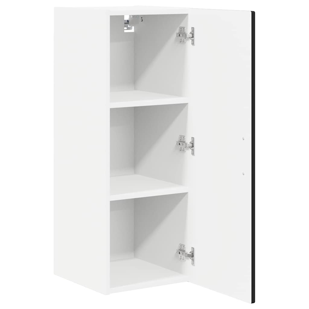 vidaXL Wall Cabinet PORTO Black 30 x 31 x 80 cm Engineered Wood
