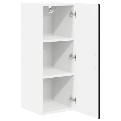 vidaXL Wall Cabinet PORTO Black 30 x 31 x 80 cm Engineered Wood