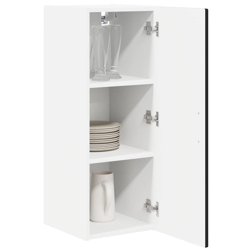 vidaXL Wall Cabinet PORTO Black 30 x 31 x 80 cm Engineered Wood