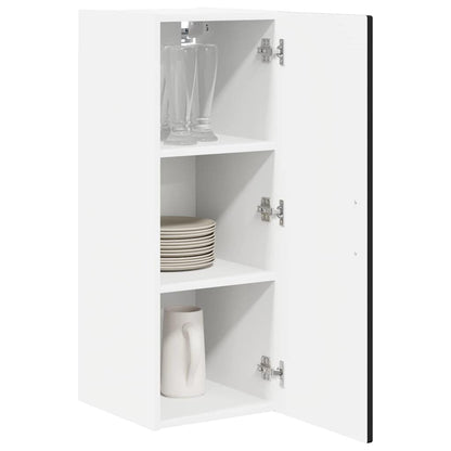 vidaXL Wall Cabinet PORTO Black 30 x 31 x 80 cm Engineered Wood