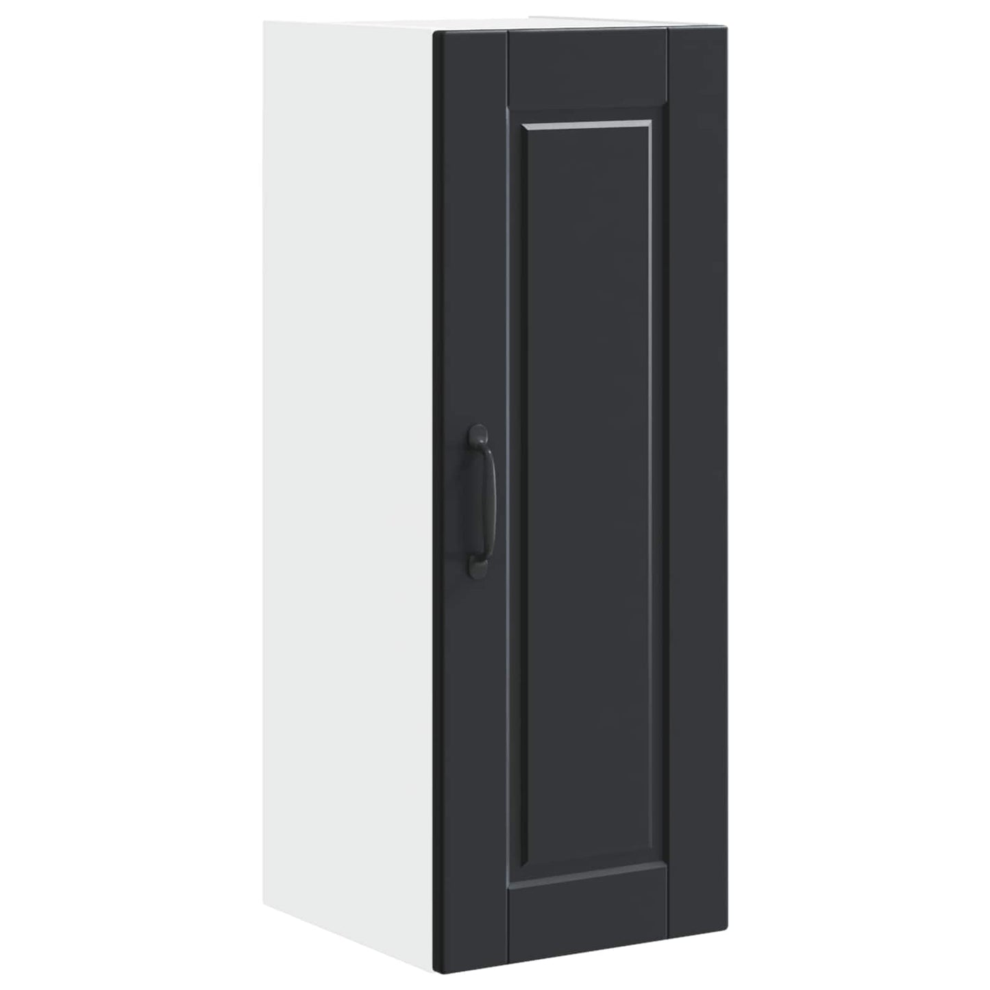 vidaXL Wall Cabinet PORTO 2 pcs Black 30 x 31 x 80 cm Engineered Wood