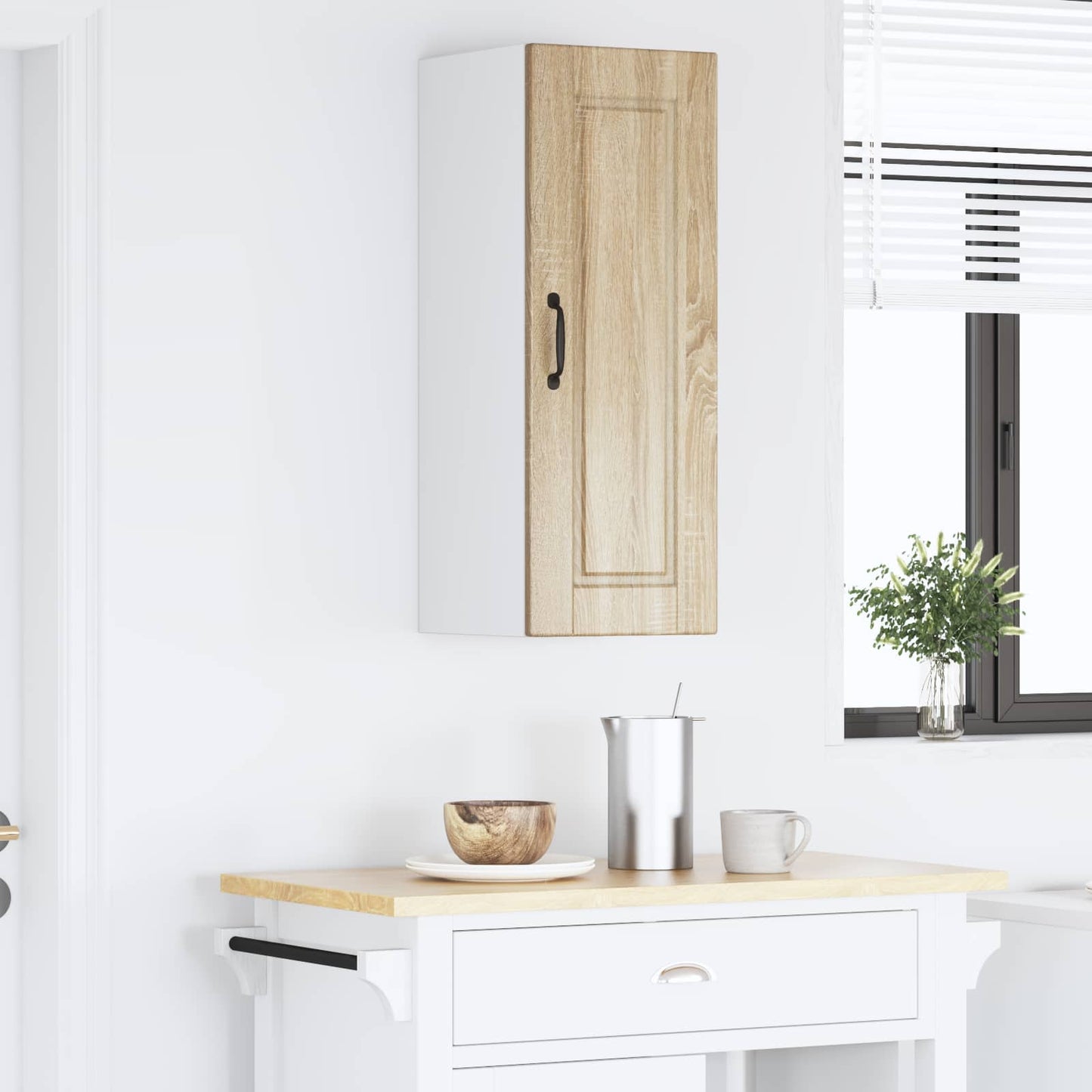 vidaXL Wall Cabinet PORTO Sonoma Oak 30 x 31 x 80 cm Engineered Wood