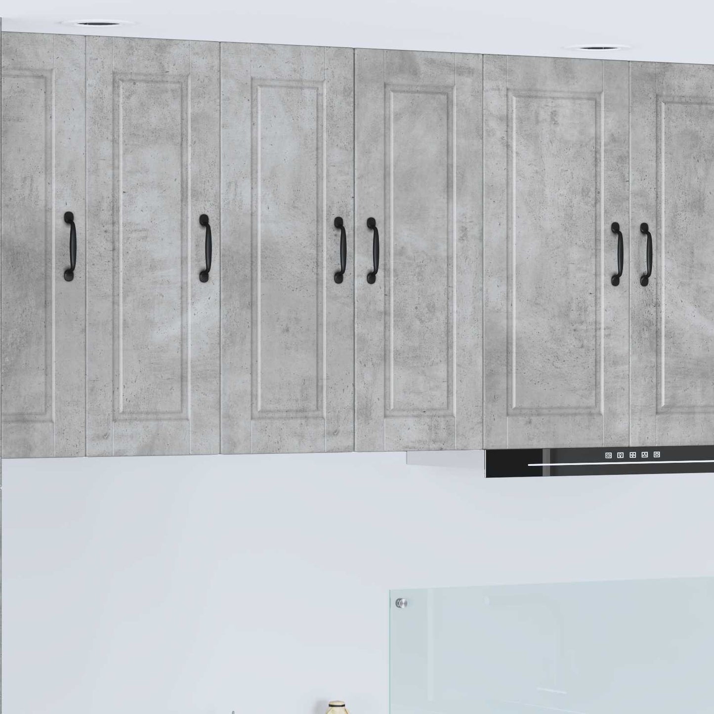 vidaXL Wall Cabinet PORTO 2 pcs Concrete Grey 30 x 31 x 80 cm