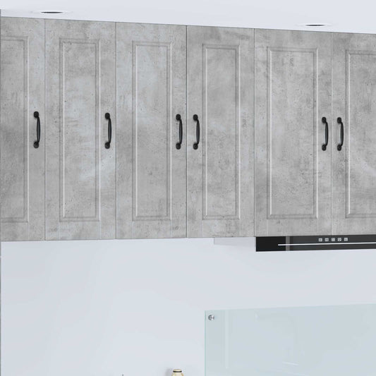 vidaXL Wall Cabinet PORTO 2 pcs Concrete Grey 30 x 31 x 80 cm
