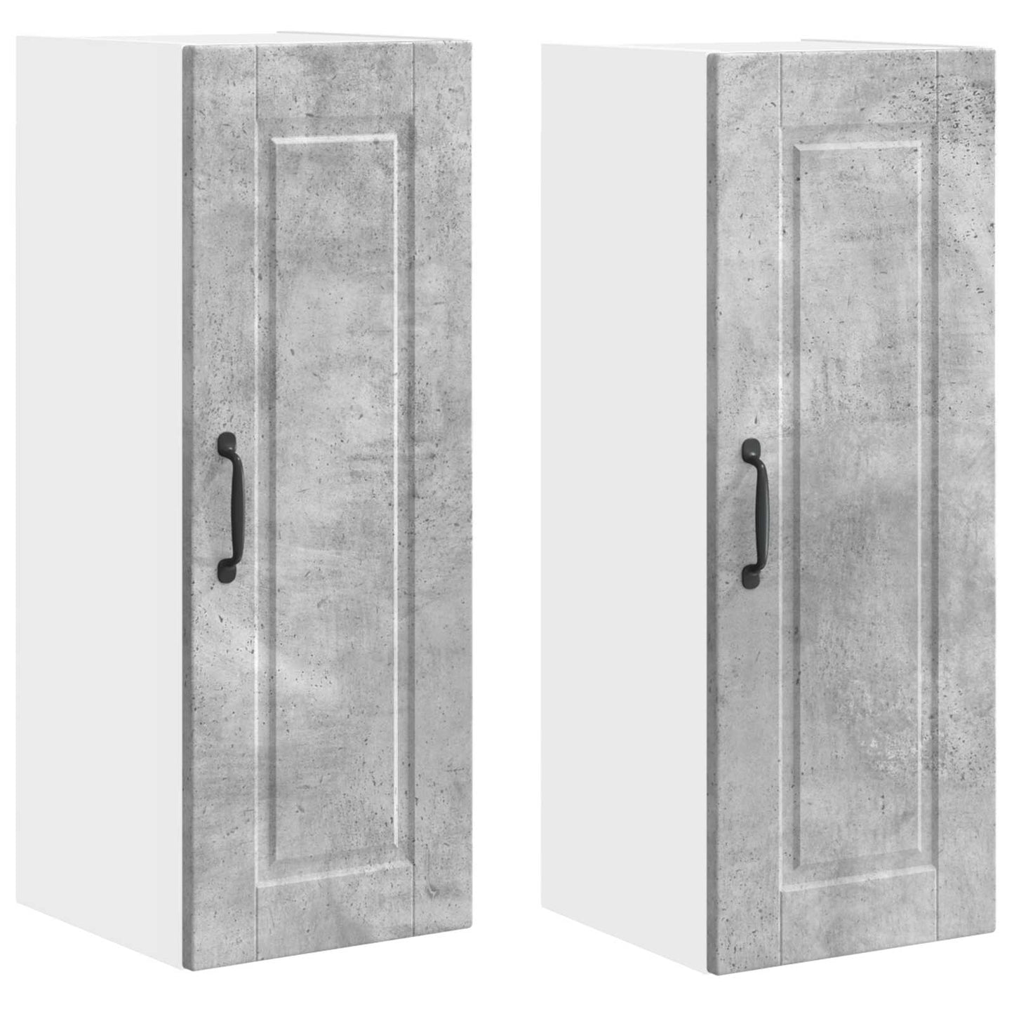vidaXL Wall Cabinet PORTO 2 pcs Concrete Grey 30 x 31 x 80 cm