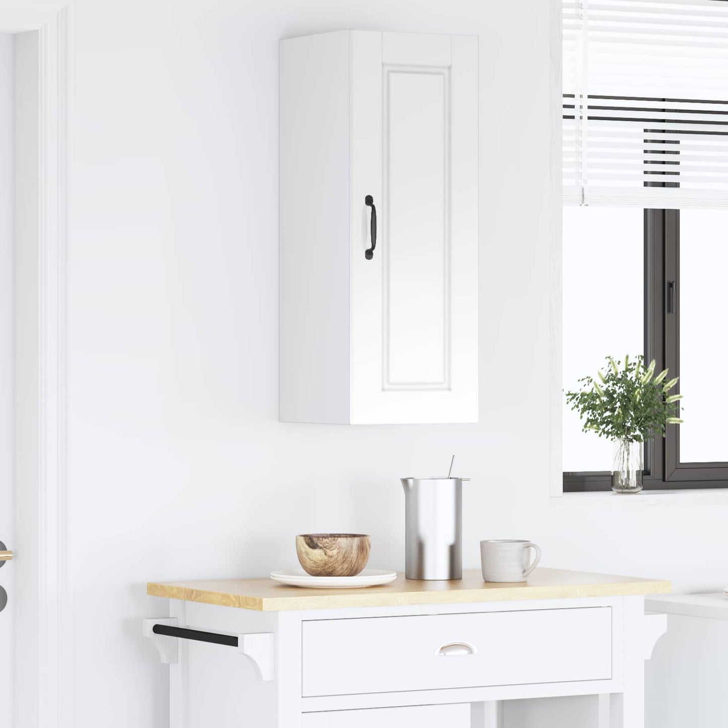 vidaXL Wall Cabinet PORTO High Gloss White 30 x 31 x 80 cm