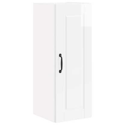 vidaXL Wall Cabinet PORTO 2 pcs High Gloss White 30 x 31 x 80 cm
