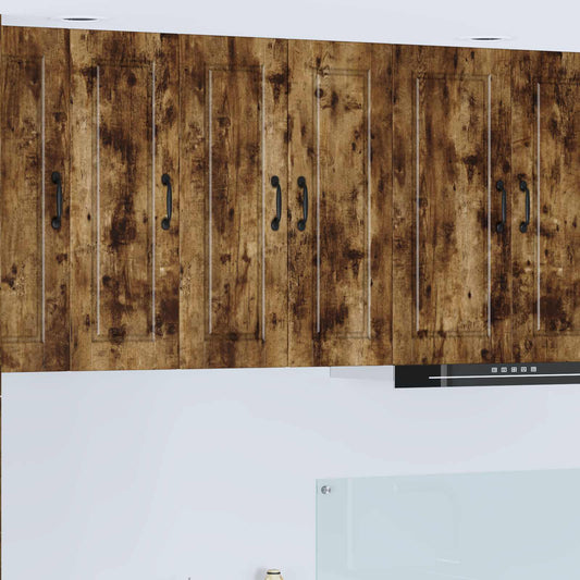 vidaXL Wall Cabinet PORTO Smoked Oak 30 x 31 x 80 cm Engineered Wood